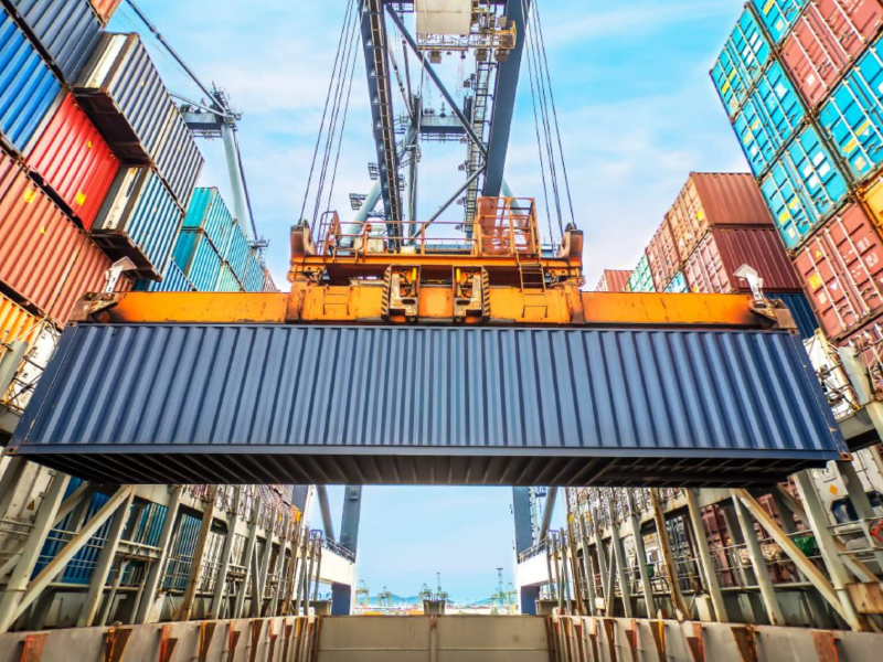 Industrial steel products packed in fumigated wooden crates for overseas shipping